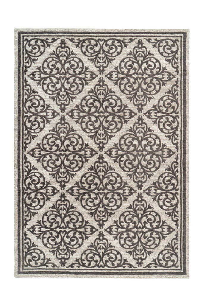 Davio 100-IN Grau Orientalischer Teppich in Beige/Gra