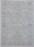 Traditioneller Chobi Teppich Hellblau mit feinem Blumenmuster 203 x 146 cm