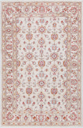 Rosafarbener Chobi Teppich Creme mit feinen Blütenornamenten 189 x 123 cm